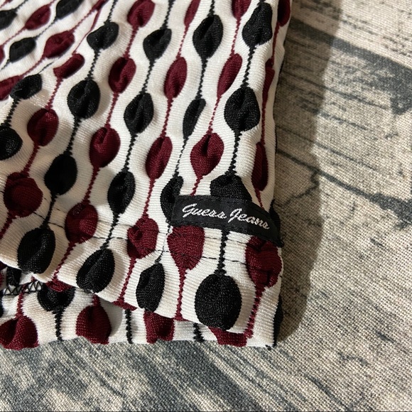 Vintage Guess Jeans Collared Zip-Up Geometric Top - Picture 6 of 7